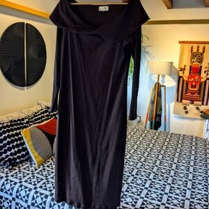 Chocolate brown twist cowl bodycon sweater dress size xxl